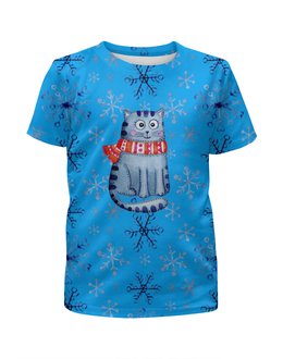 Заказать детскую футболку в Москве. Футболка с полной запечаткой для мальчиков котенок от THE_NISE  - готовые дизайны и нанесение принтов.