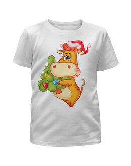 Заказать детскую футболку в Москве. Футболка с полной запечаткой для мальчиков Год быка (С новым годом!) от FireFoxa - готовые дизайны и нанесение принтов.