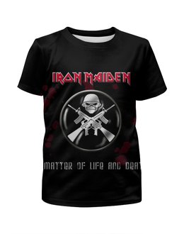 Заказать детскую футболку в Москве. Футболка с полной запечаткой для мальчиков Iron Maiden Band от Leichenwagen - готовые дизайны и нанесение принтов.