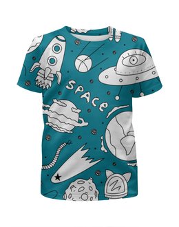 Заказать детскую футболку в Москве. Футболка с полной запечаткой для мальчиков Space от T-shirt print  - готовые дизайны и нанесение принтов.