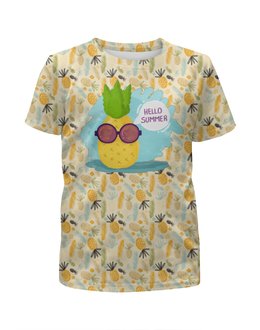 Заказать детскую футболку в Москве. Футболка с полной запечаткой для мальчиков Hello summer! от vphone - готовые дизайны и нанесение принтов.