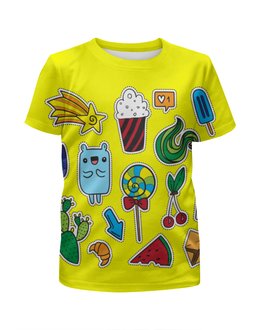 Заказать детскую футболку в Москве. Футболка с полной запечаткой для мальчиков Сладости от T-shirt print  - готовые дизайны и нанесение принтов.