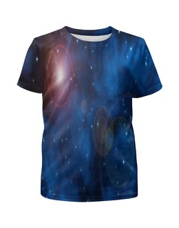 Заказать детскую футболку в Москве. Футболка с полной запечаткой для мальчиков Вспышки в космосе от THE_NISE  - готовые дизайны и нанесение принтов.