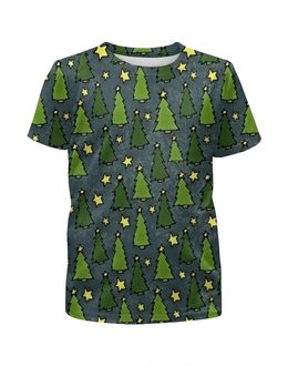 Заказать детскую футболку в Москве. Футболка с полной запечаткой для мальчиков Новогодняя елка от THE_NISE  - готовые дизайны и нанесение принтов.