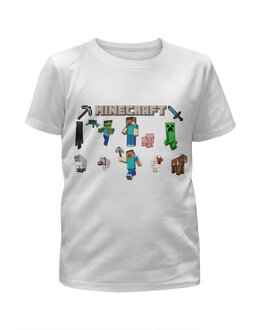 Заказать детскую футболку в Москве. Футболка с полной запечаткой для мальчиков Майнкрафт Minecraft от MariYang  - готовые дизайны и нанесение принтов.