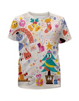 Заказать детскую футболку в Москве. Футболка с полной запечаткой для мальчиков Зимние праздники от THE_NISE  - готовые дизайны и нанесение принтов.