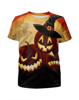 Заказать детскую футболку в Москве. Футболка с полной запечаткой для мальчиков Хеллоуин / Halloween от aleks_say - готовые дизайны и нанесение принтов.