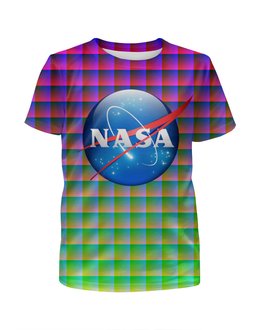 Заказать детскую футболку в Москве. Футболка с полной запечаткой для мальчиков NASA SPACE от Jimmy Flash - готовые дизайны и нанесение принтов.