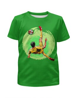 Заказать детскую футболку в Москве. Футболка с полной запечаткой для мальчиков Футболист  от T-shirt print  - готовые дизайны и нанесение принтов.