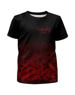 Заказать детскую футболку в Москве. Футболка с полной запечаткой для мальчиков Красные розы от DesertHawk - готовые дизайны и нанесение принтов.