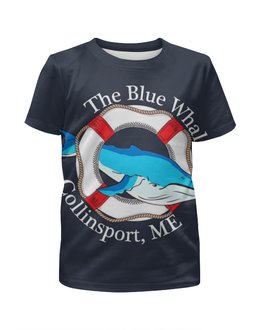 Заказать детскую футболку в Москве. Футболка с полной запечаткой для мальчиков The blue whale  от ПРИНТЫ ПЕЧАТЬ  - готовые дизайны и нанесение принтов.