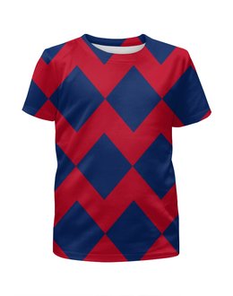 Заказать детскую футболку в Москве. Футболка с полной запечаткой для мальчиков Цветные ромбы от THE_NISE  - готовые дизайны и нанесение принтов.