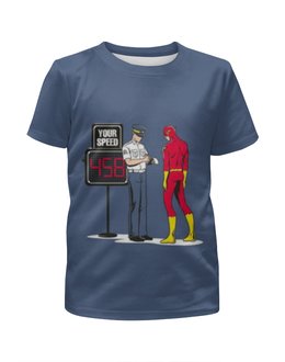 Заказать детскую футболку в Москве. Футболка с полной запечаткой для мальчиков flash от niggalay90 - готовые дизайны и нанесение принтов.