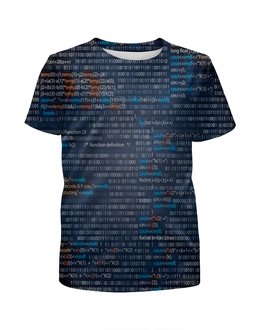 Заказать детскую футболку в Москве. Футболка с полной запечаткой для мальчиков Кодирование от THE_NISE  - готовые дизайны и нанесение принтов.
