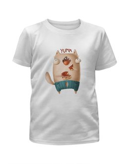 Заказать детскую футболку в Москве. Футболка с полной запечаткой для мальчиков  Котик от THE_NISE  - готовые дизайны и нанесение принтов.