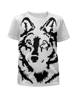 Заказать детскую футболку в Москве. Футболка с полной запечаткой для мальчиков Тату волк от weeert - готовые дизайны и нанесение принтов.
