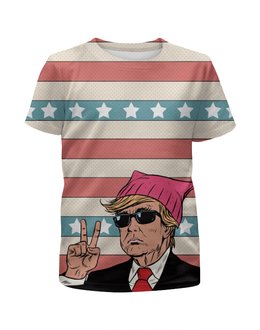 Заказать детскую футболку в Москве. Футболка с полной запечаткой для мальчиков Дональд Трамп от denis01001 - готовые дизайны и нанесение принтов.