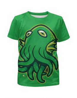 Заказать детскую футболку в Москве. Футболка с полной запечаткой для мальчиков Octopus / Осьминог от crash - готовые дизайны и нанесение принтов.