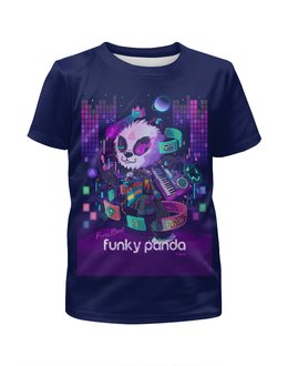 Заказать детскую футболку в Москве. Футболка с полной запечаткой для мальчиков Funky Panda от Leichenwagen - готовые дизайны и нанесение принтов.