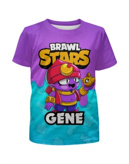Заказать детскую футболку в Москве. Футболка с полной запечаткой для мальчиков BRAWL STARS GENE от geekbox - готовые дизайны и нанесение принтов.