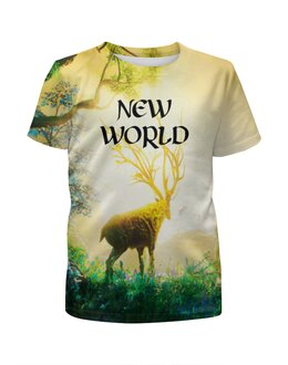 Заказать детскую футболку в Москве. Футболка с полной запечаткой для мальчиков New World от THE_NISE  - готовые дизайны и нанесение принтов.