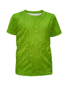 Заказать детскую футболку в Москве. Футболка с полной запечаткой для мальчиков Зелёная плата от THE_NISE  - готовые дизайны и нанесение принтов.
