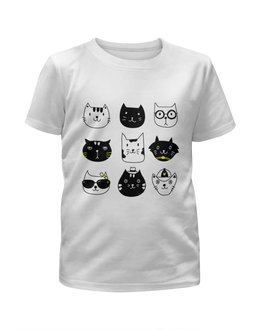 Заказать детскую футболку в Москве. Футболка с полной запечаткой для мальчиков Милые котики от Amerikanka - готовые дизайны и нанесение принтов.
