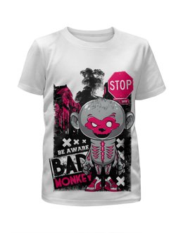 Заказать детскую футболку в Москве. Футболка с полной запечаткой для мальчиков Bad Monkey от denis01001 - готовые дизайны и нанесение принтов.