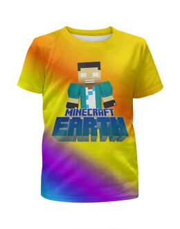 Заказать детскую футболку в Москве. Футболка с полной запечаткой для мальчиков Minecraft от THE_NISE  - готовые дизайны и нанесение принтов.