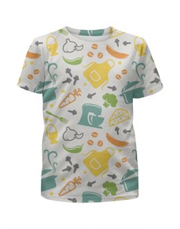 Заказать детскую футболку в Москве. Футболка с полной запечаткой для мальчиков Kitchen от CoolDesign - готовые дизайны и нанесение принтов.