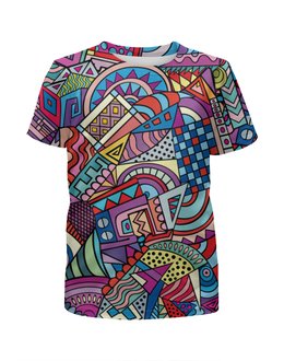 Заказать детскую футболку в Москве. Футболка с полной запечаткой для мальчиков мозаика от THE_NISE  - готовые дизайны и нанесение принтов.