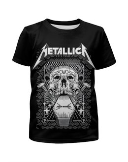 Заказать детскую футболку в Москве. Футболка с полной запечаткой для мальчиков Metallica от Leichenwagen - готовые дизайны и нанесение принтов.