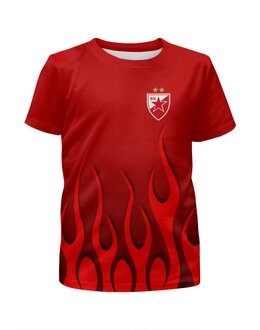 Заказать детскую футболку в Москве. Футболка с полной запечаткой для мальчиков Црвена звезда от THE_NISE  - готовые дизайны и нанесение принтов.