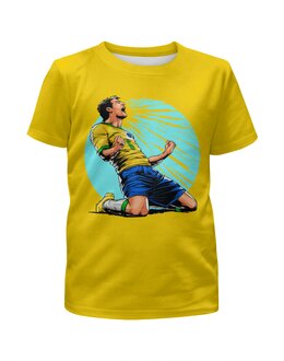 Заказать детскую футболку в Москве. Футболка с полной запечаткой для мальчиков Футболист от T-shirt print  - готовые дизайны и нанесение принтов.