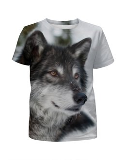 Заказать детскую футболку в Москве. Футболка с полной запечаткой для мальчиков Серый волк от weeert - готовые дизайны и нанесение принтов.
