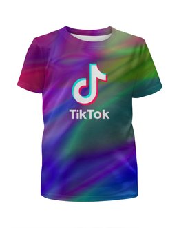 Заказать детскую футболку в Москве. Футболка с полной запечаткой для мальчиков TikTok  от DESIGNER   - готовые дизайны и нанесение принтов.