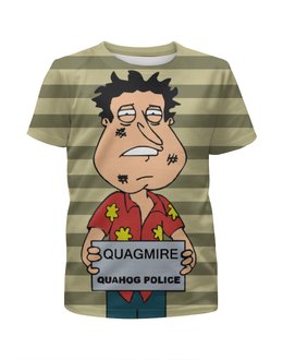Заказать детскую футболку в Москве. Футболка с полной запечаткой для мальчиков Quagmire Quahog Police от Lopner - готовые дизайны и нанесение принтов.