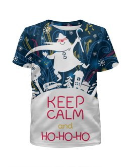 Заказать детскую футболку в Москве. Футболка с полной запечаткой для мальчиков HO-HO-HO от Y L - готовые дизайны и нанесение принтов.