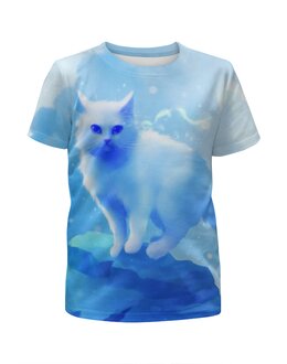 Заказать детскую футболку в Москве. Футболка с полной запечаткой для мальчиков  Кошка от THE_NISE  - готовые дизайны и нанесение принтов.