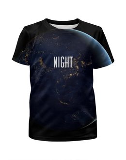 Заказать детскую футболку в Москве. Футболка с полной запечаткой для мальчиков NIGHT от CoolDesign - готовые дизайны и нанесение принтов.