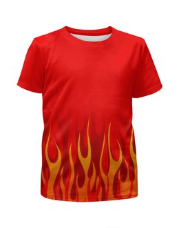 Заказать детскую футболку в Москве. Футболка с полной запечаткой для мальчиков Пламя от THE_NISE  - готовые дизайны и нанесение принтов.