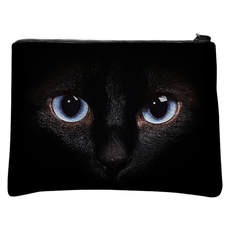 Printio Косметичка с полной запечаткой Черная кошка