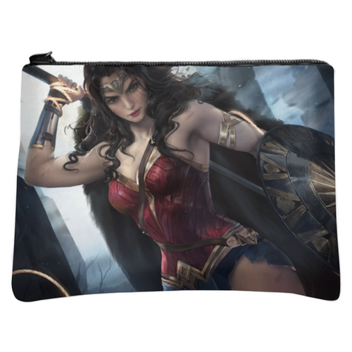Заказать сумку в Москве. Косметичка с полной запечаткой Чудо-женщина / Wonder Woman от Jimmy Flash - готовые дизайны и нанесение принтов.