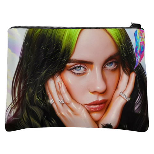 Заказать сумку в Москве. Косметичка с полной запечаткой Billie Eilish от Jimmy Flash - готовые дизайны и нанесение принтов.