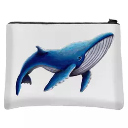 Заказать сумку в Москве. Косметичка с полной запечаткой Синий кит от tigerda  - готовые дизайны и нанесение принтов.