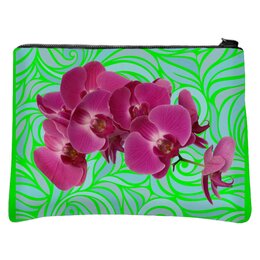 Заказать сумку в Москве. Косметичка с полной запечаткой орхидея от evragka  - готовые дизайны и нанесение принтов.