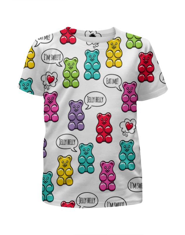 Printio Футболка с полной запечаткой для девочек Медвежата printio футболка с полной запечаткой для девочек медвежата