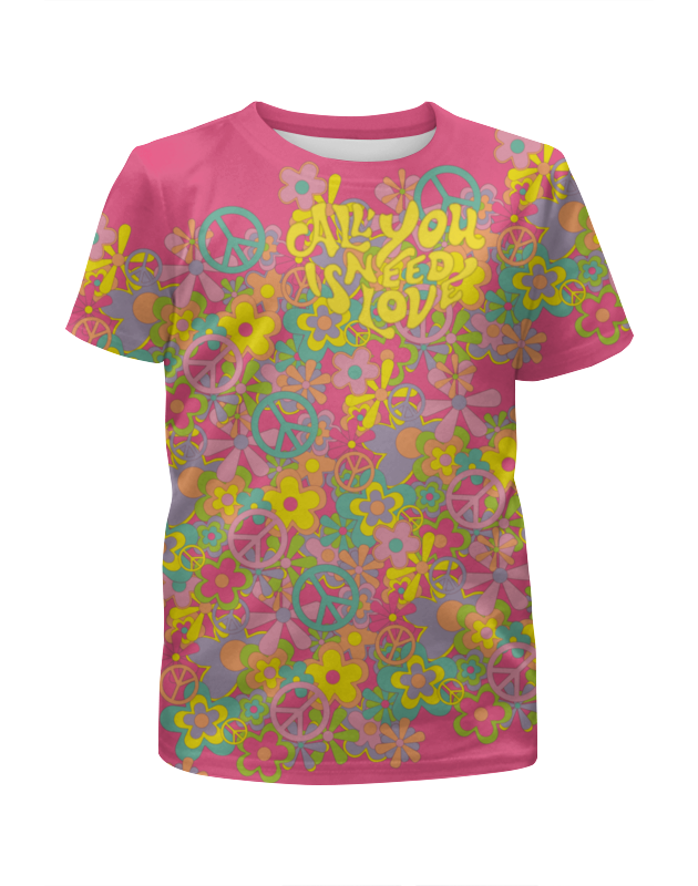 Printio Футболка с полной запечаткой для девочек В стиле «дети цветов» printio футболка с полной запечаткой для девочек яркий узор