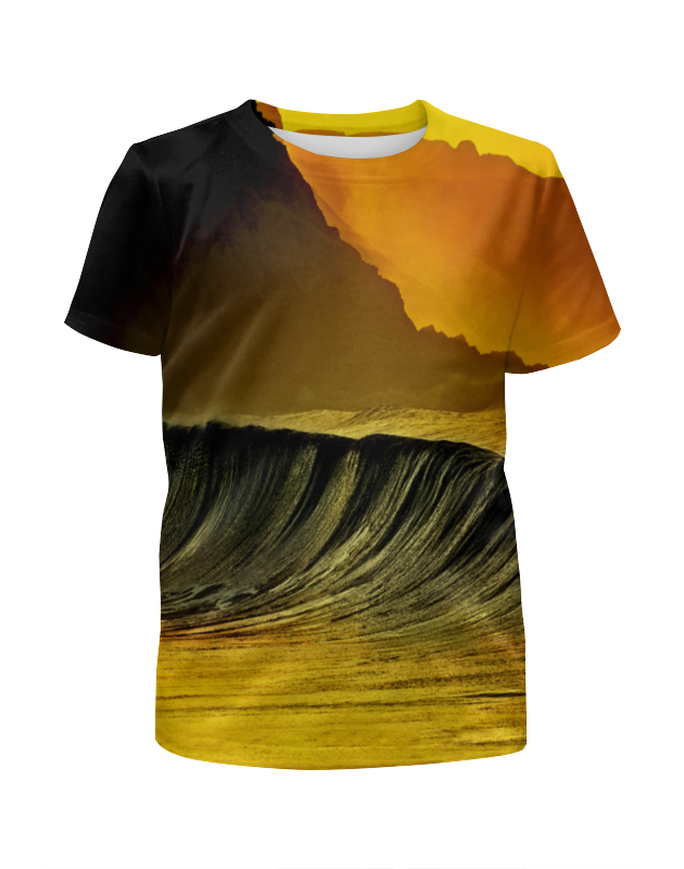 Printio Футболка с полной запечаткой для девочек Волны моря printio футболка с полной запечаткой для девочек волны моря