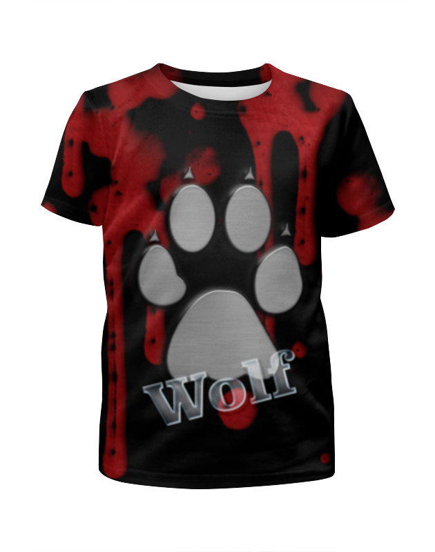 Printio Футболка с полной запечаткой для девочек Лапа волка printio футболка с полной запечаткой для девочек сибирский волк